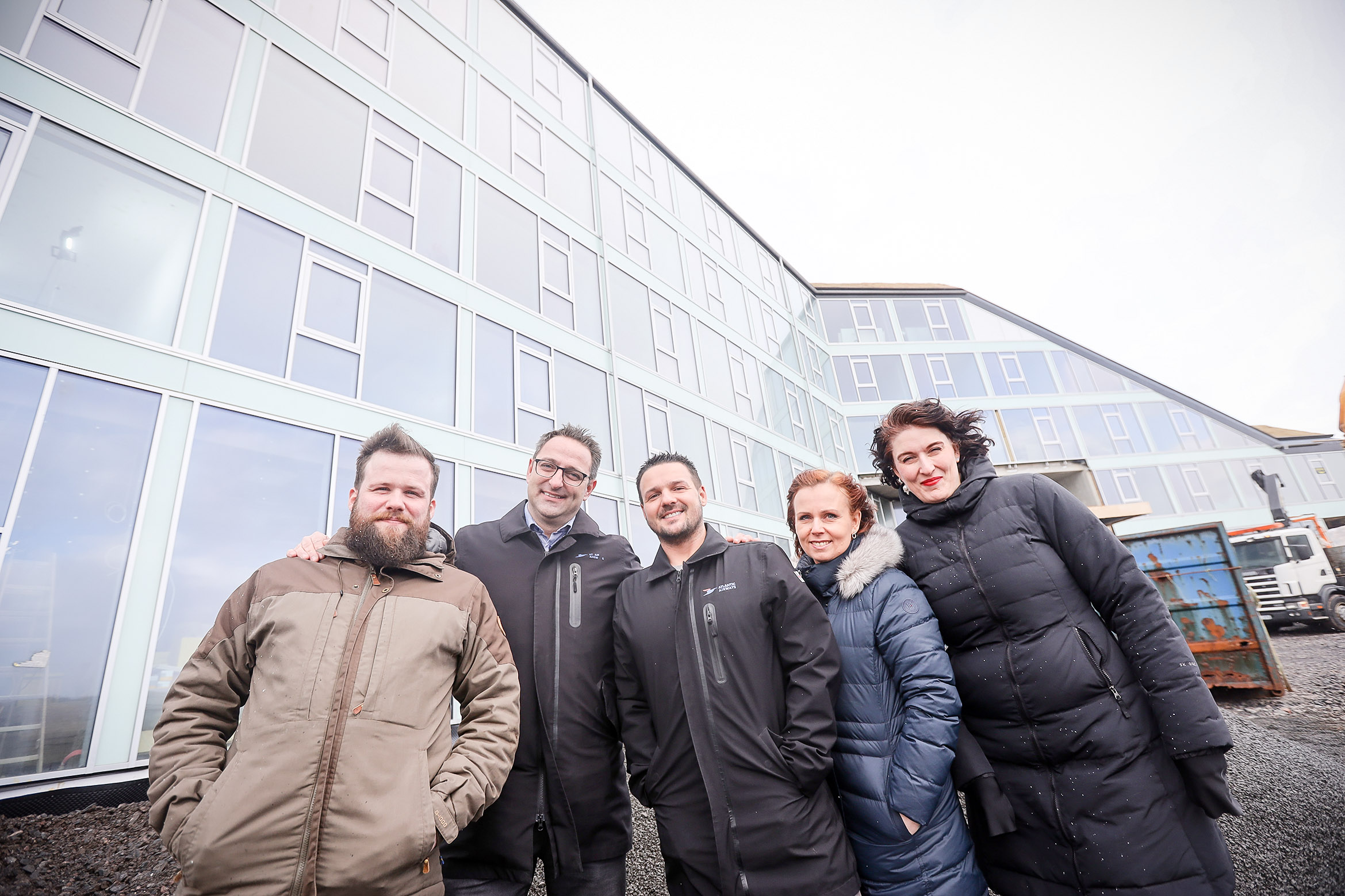 Leiðslu-toymið á Hilton Garden Inn. Frá vinstru eru Jákup Sumberg, Martin Restorff, Tórstein Christiansen, Rósa Maria Restorff og Tora Eyðunsdóttir Marr